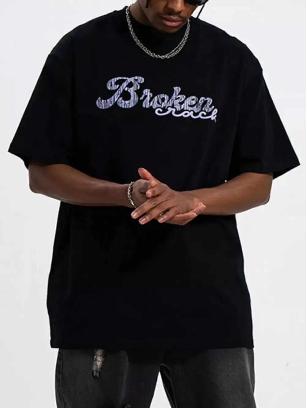 Cotton Round Neck Oversized Graphic T-Shirt
