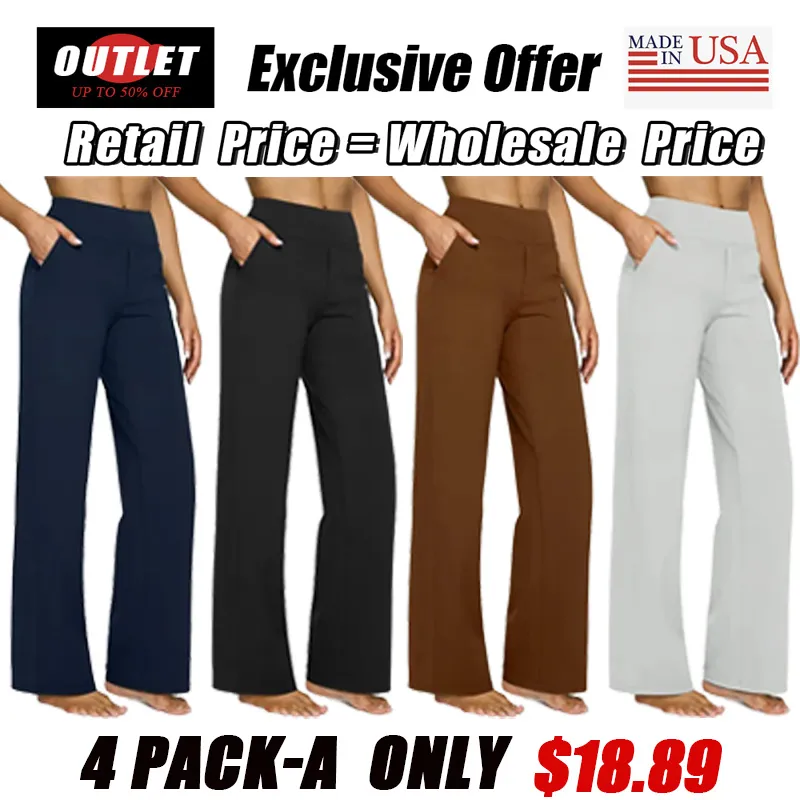 Loose High-Waist Business Casual Pants Yoga Pants Women's Wide-Leg Pants