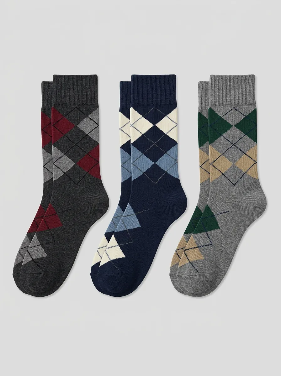 Men's Harbor Argyle Socks 3-Pack