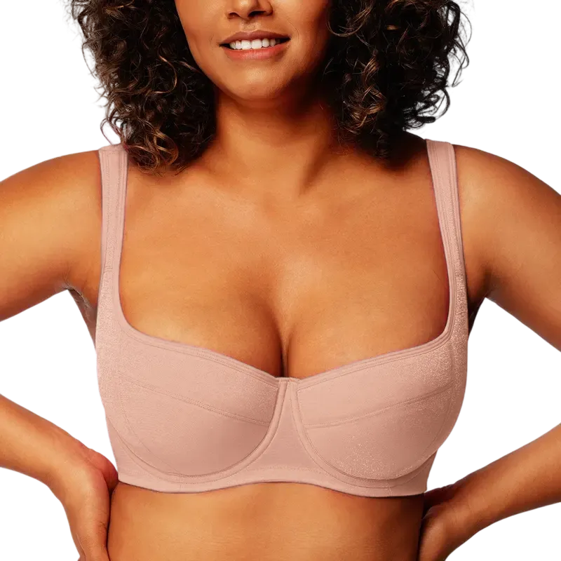 Women‘s Starry Night Lightly Padded Lightly Lined Demi Plus Size Balconette Bra