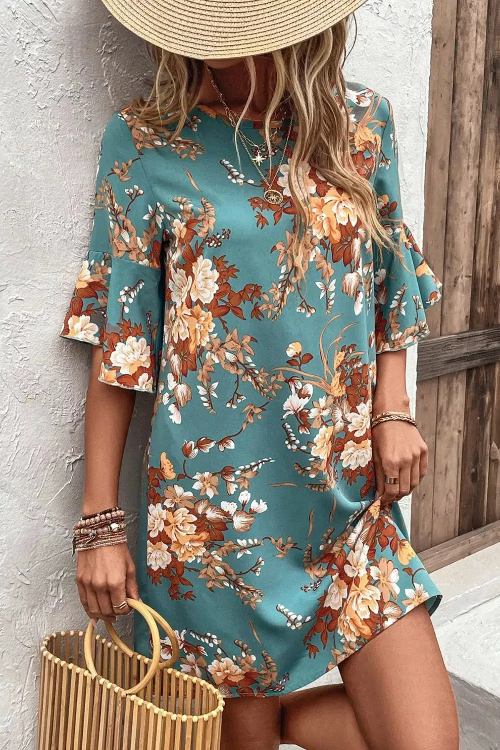 Balanced Detail Floral Printed Dress