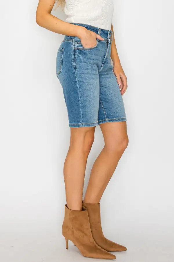 Everyday High Rise Stretch Denim Shorts