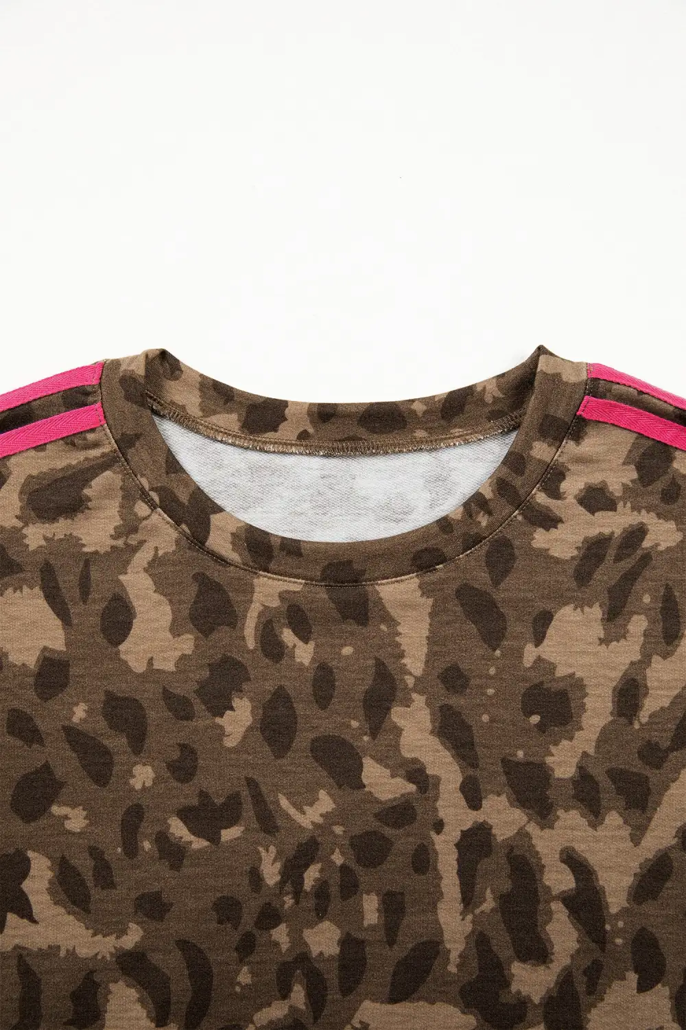 Striped Animal Print Pocketed Mini Dress