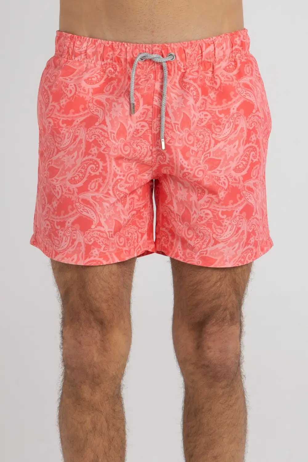 Coral Paisley Swim Shorts