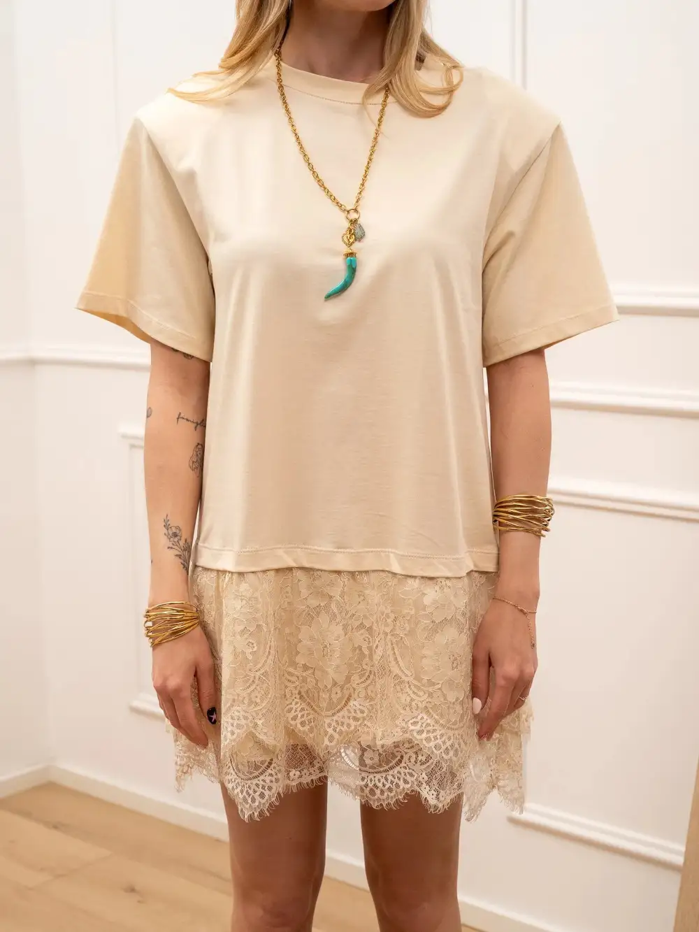 Mini Strappy Lace Dress