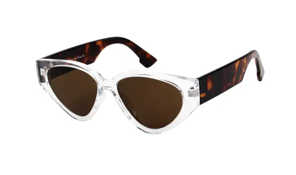 Round Cat-Eye Contemporary Look Sunglasses