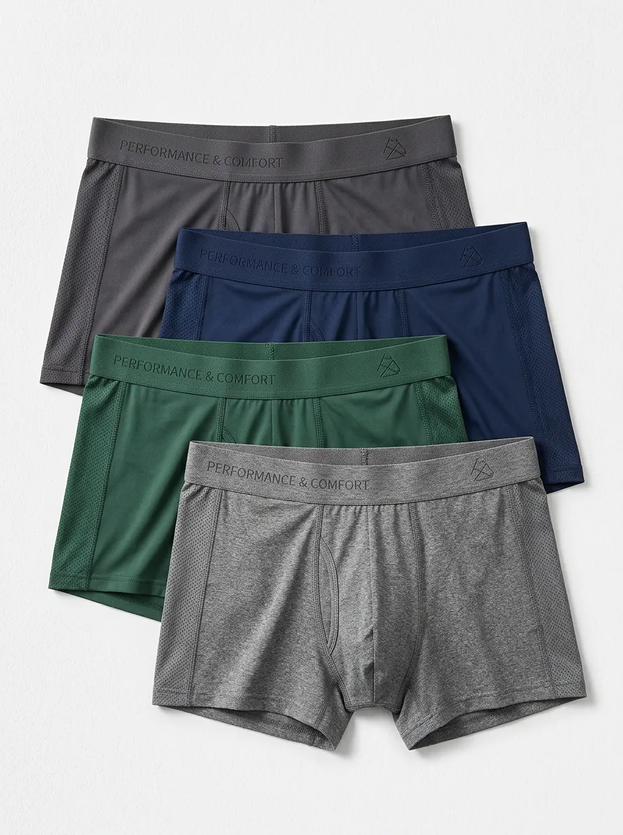 Casual Flexible Fit Four Pack Briefs