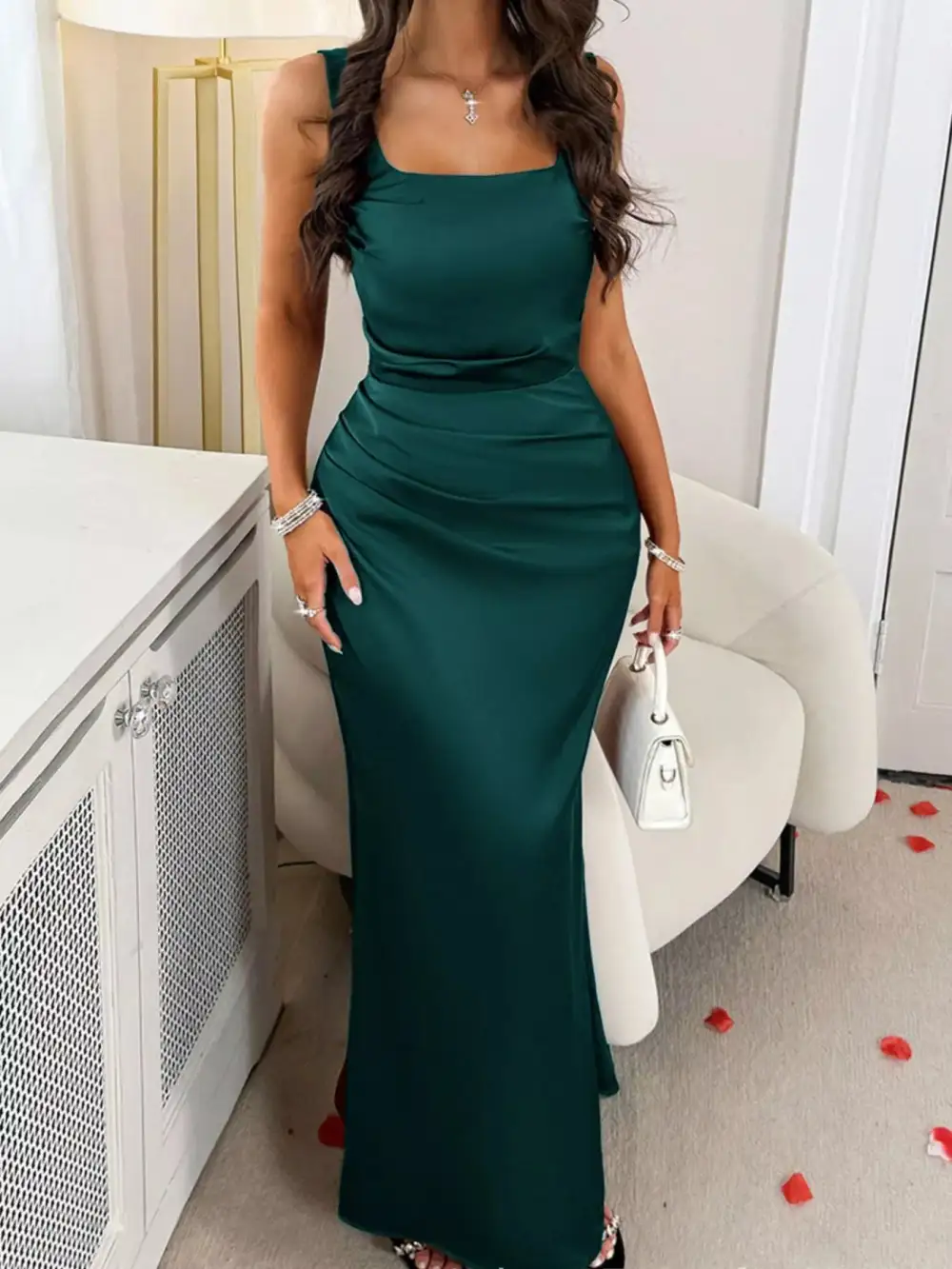 Easy Fit Satin Maxi Dress