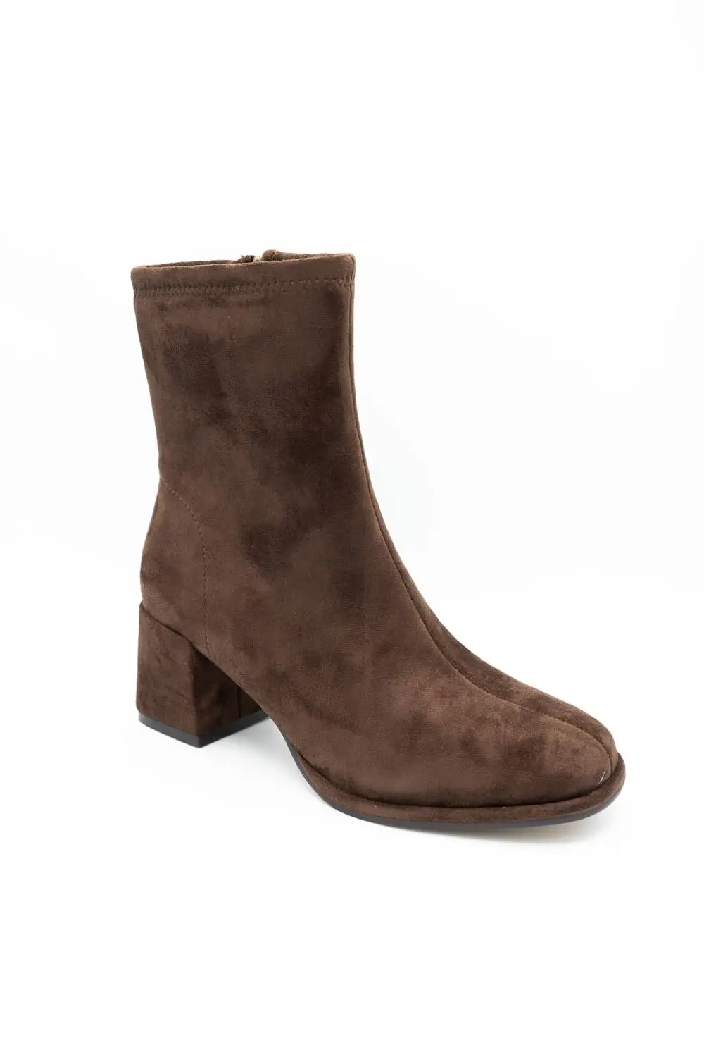 Refined Suede Zip Entry Ankle Bootie