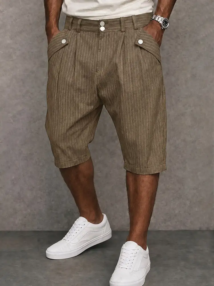 Men's Smart Casual Pinstripe Shorts