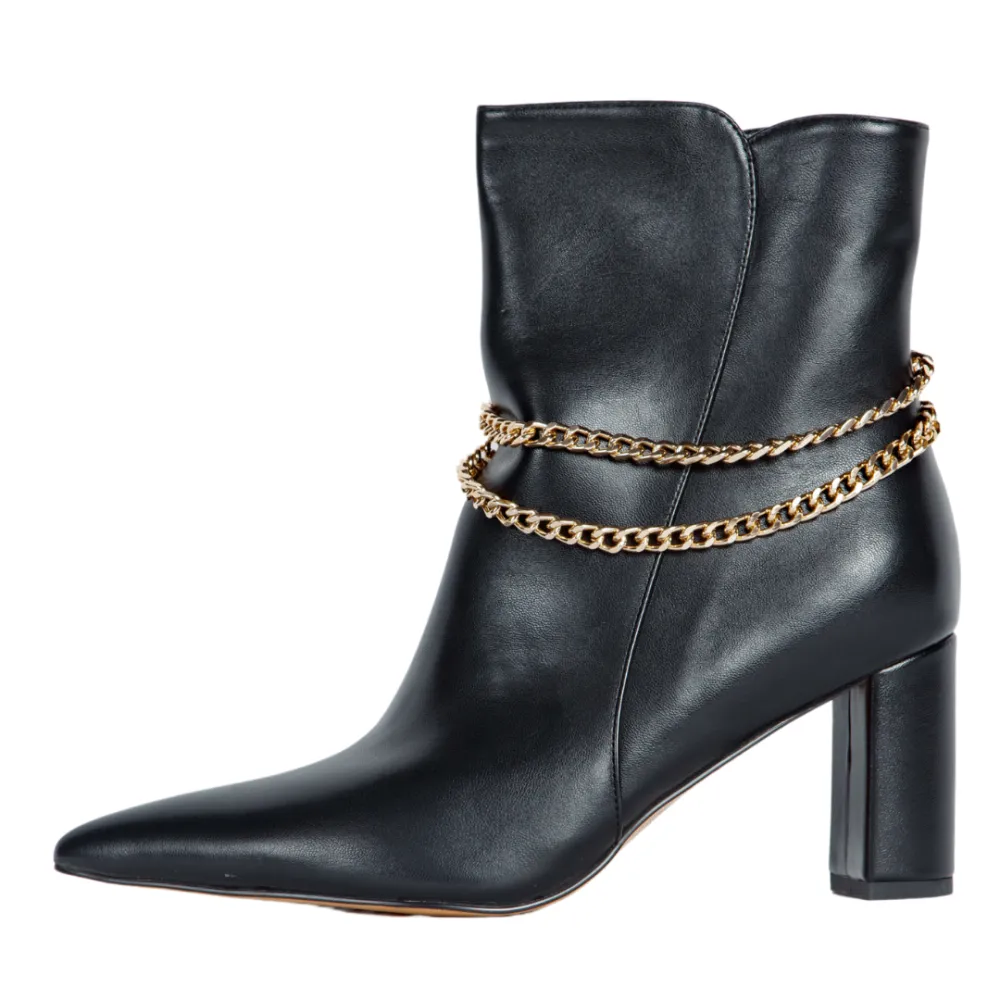 Faux Leather Ankle Boots