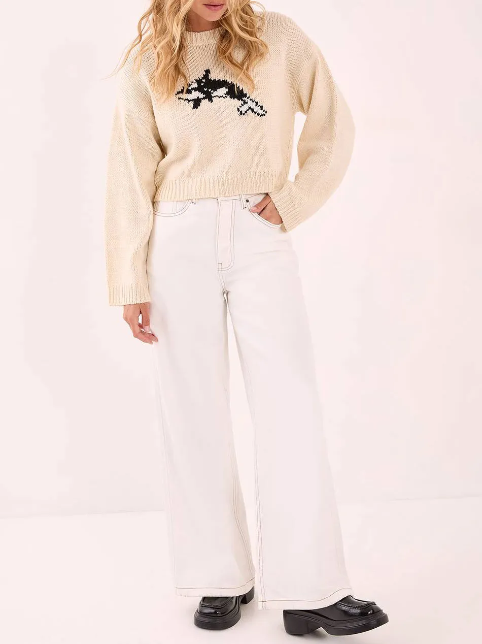 Women's Fun Animal-Patterned Knit Sweater