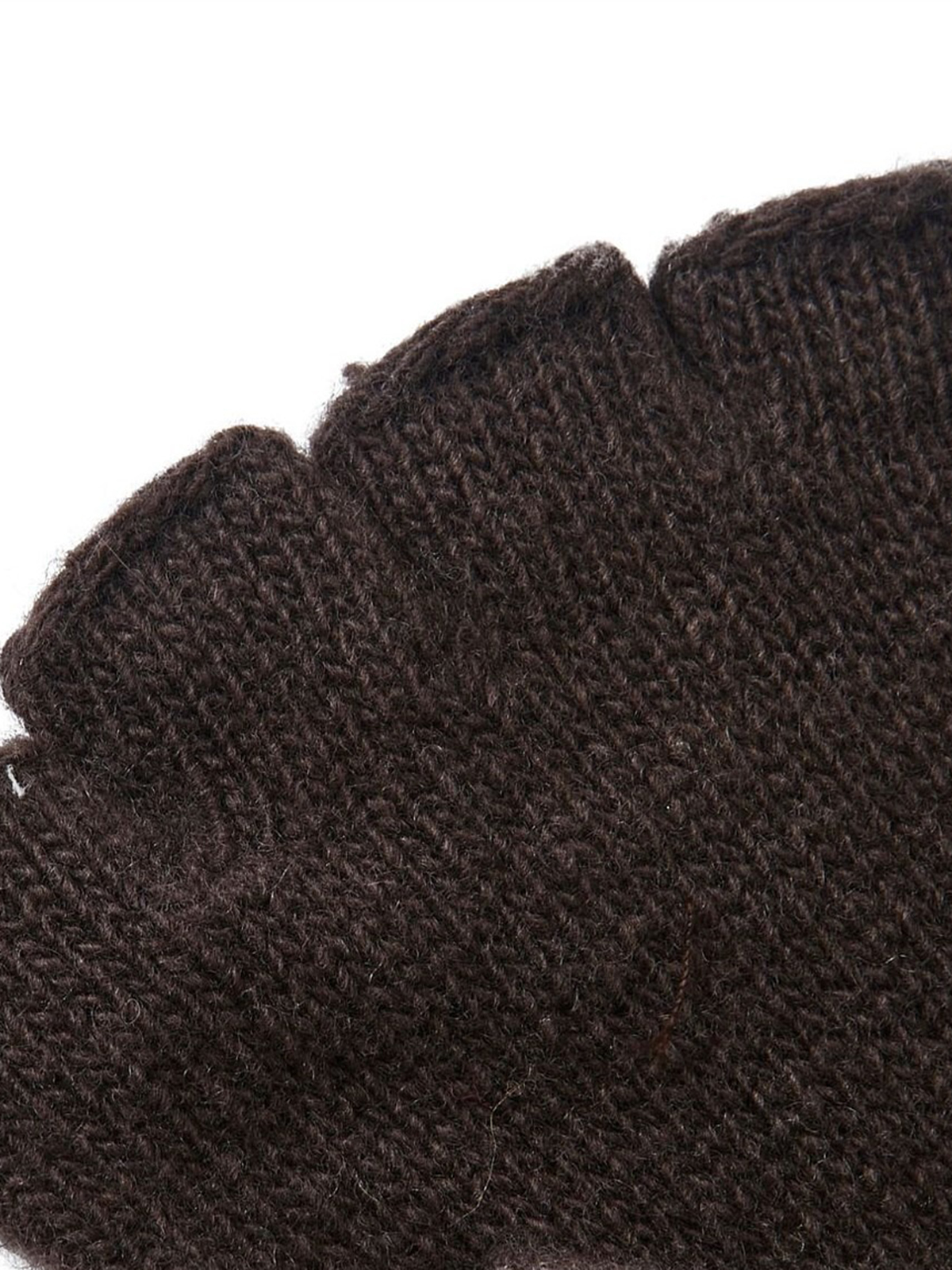 Brown Knitted Fingerless Gloves