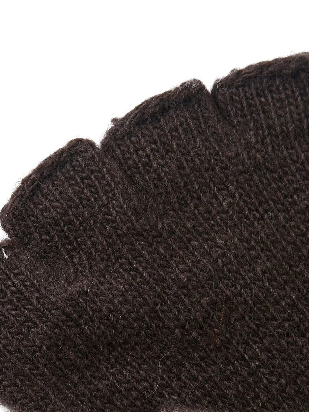 Brown Knitted Fingerless Gloves
