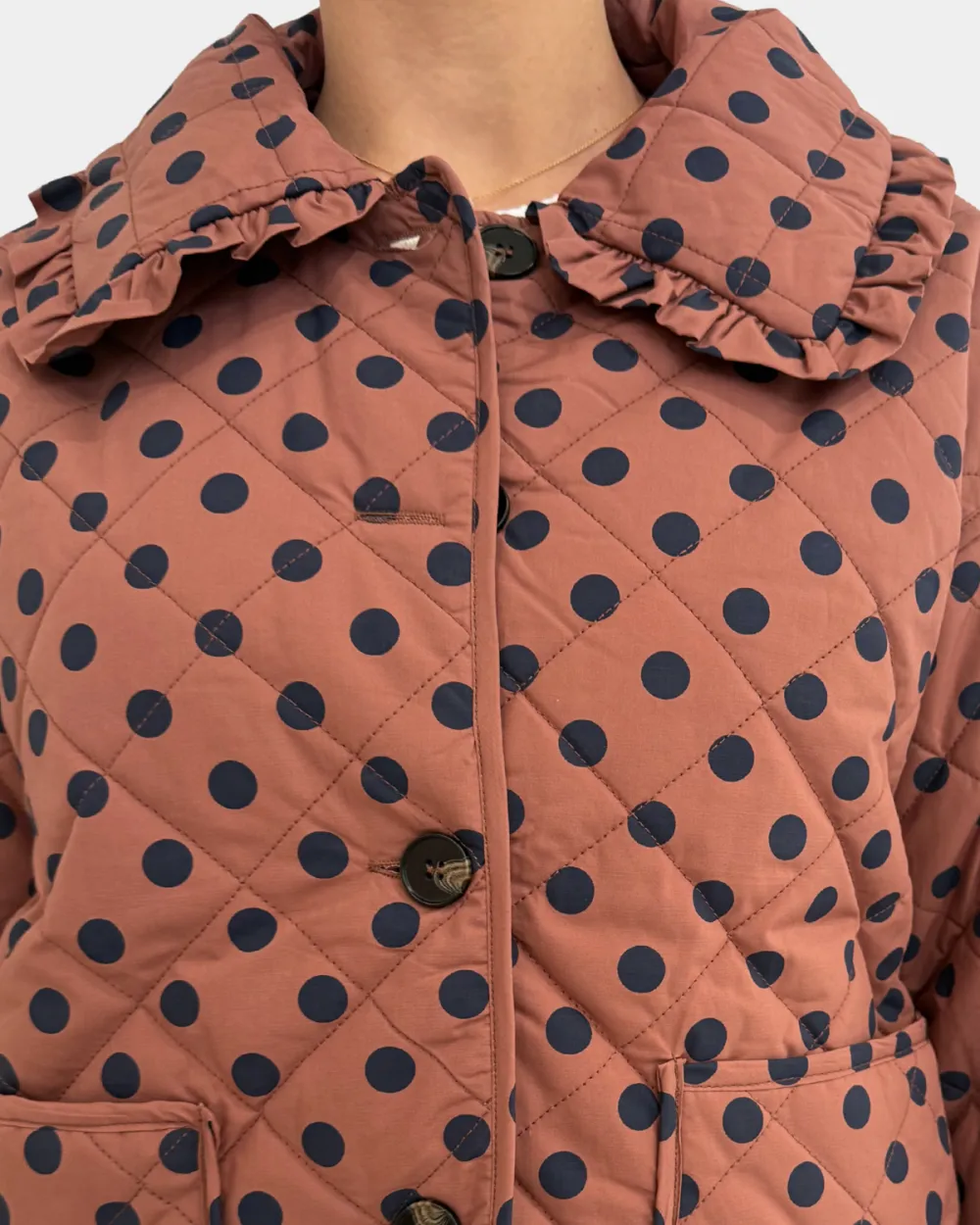 Polka Dot Quilted Jacket