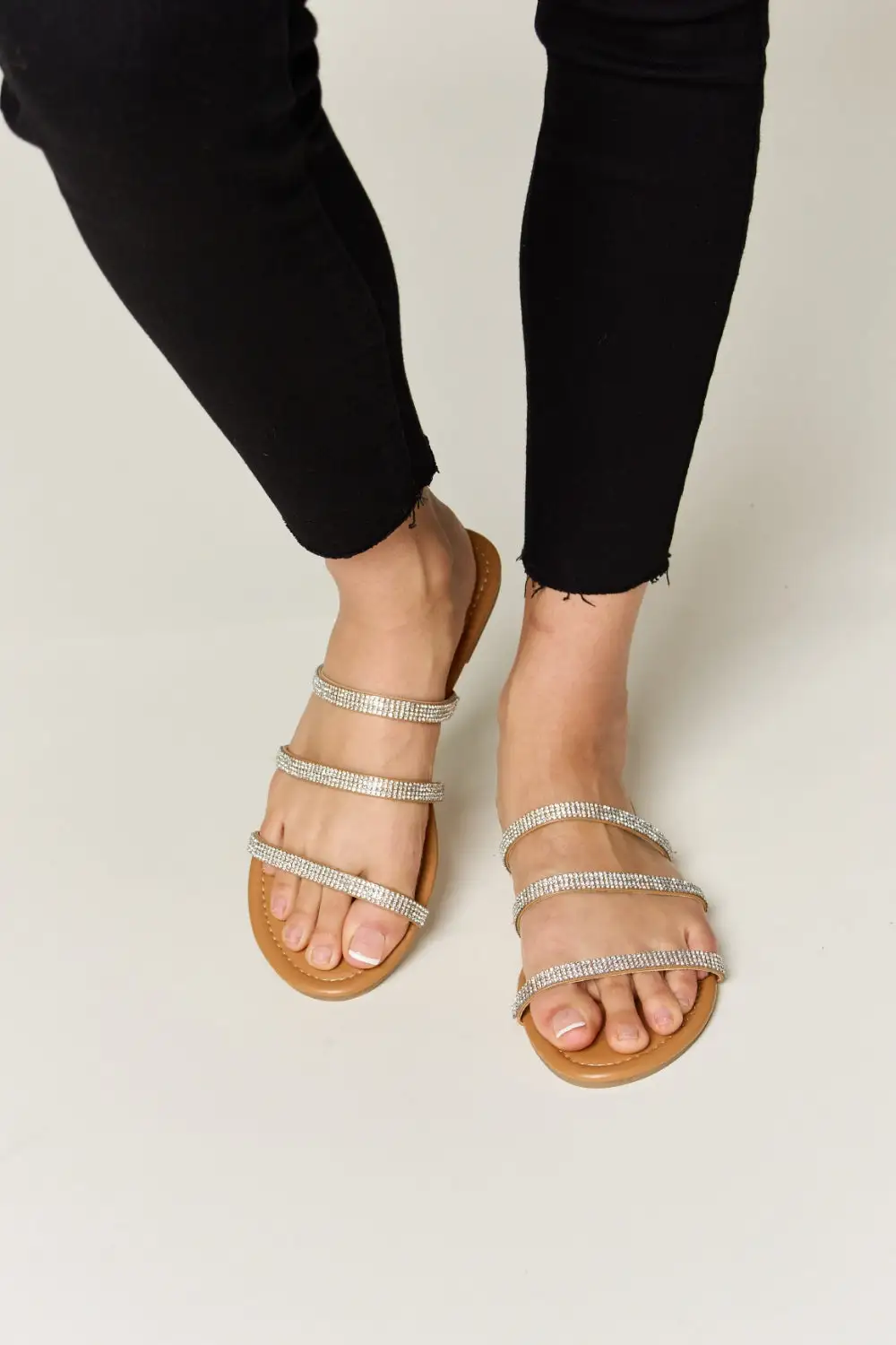 Modern Flats Rhinestone Sandals