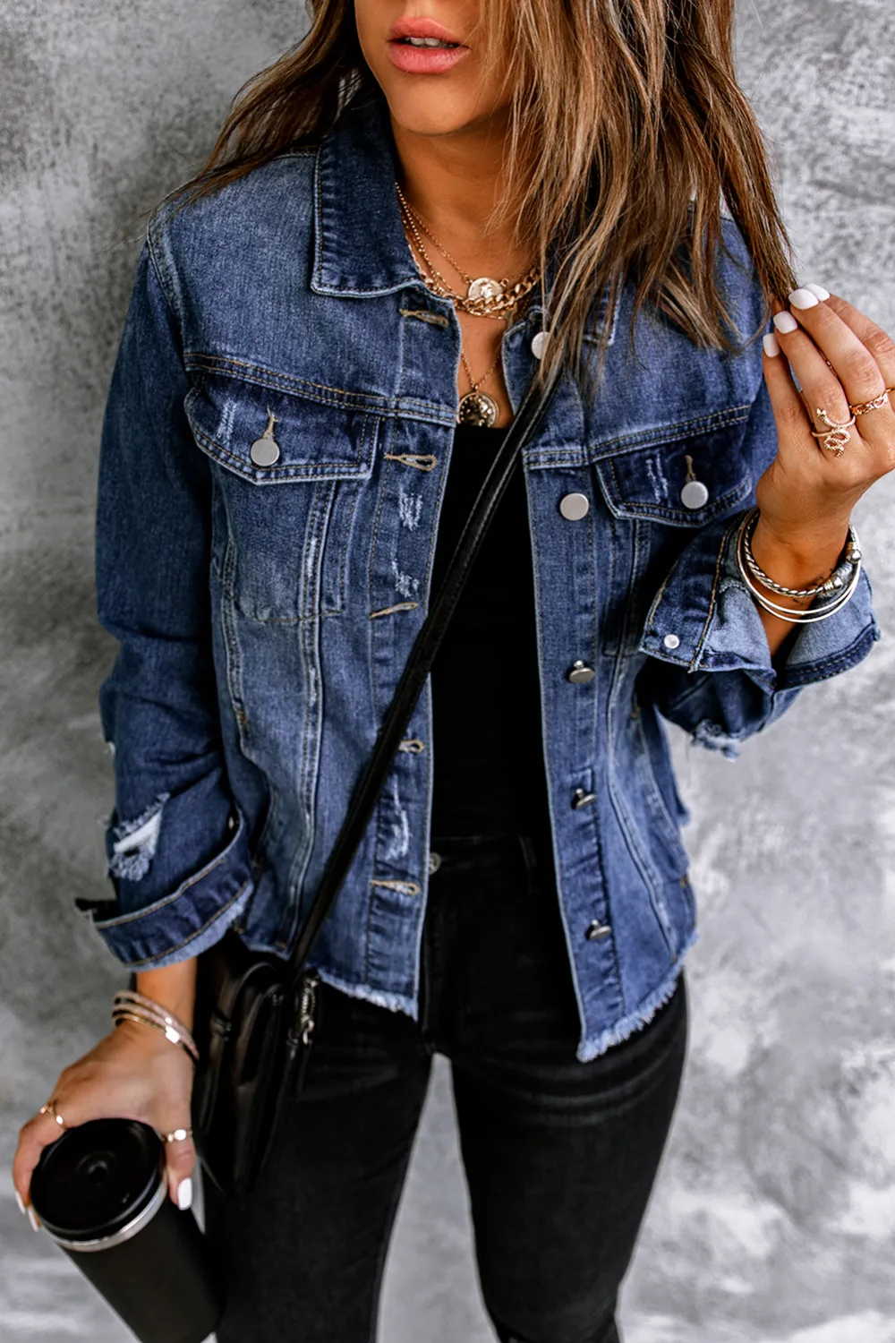 Plaid Color Block Patchwork Shirt Jacket