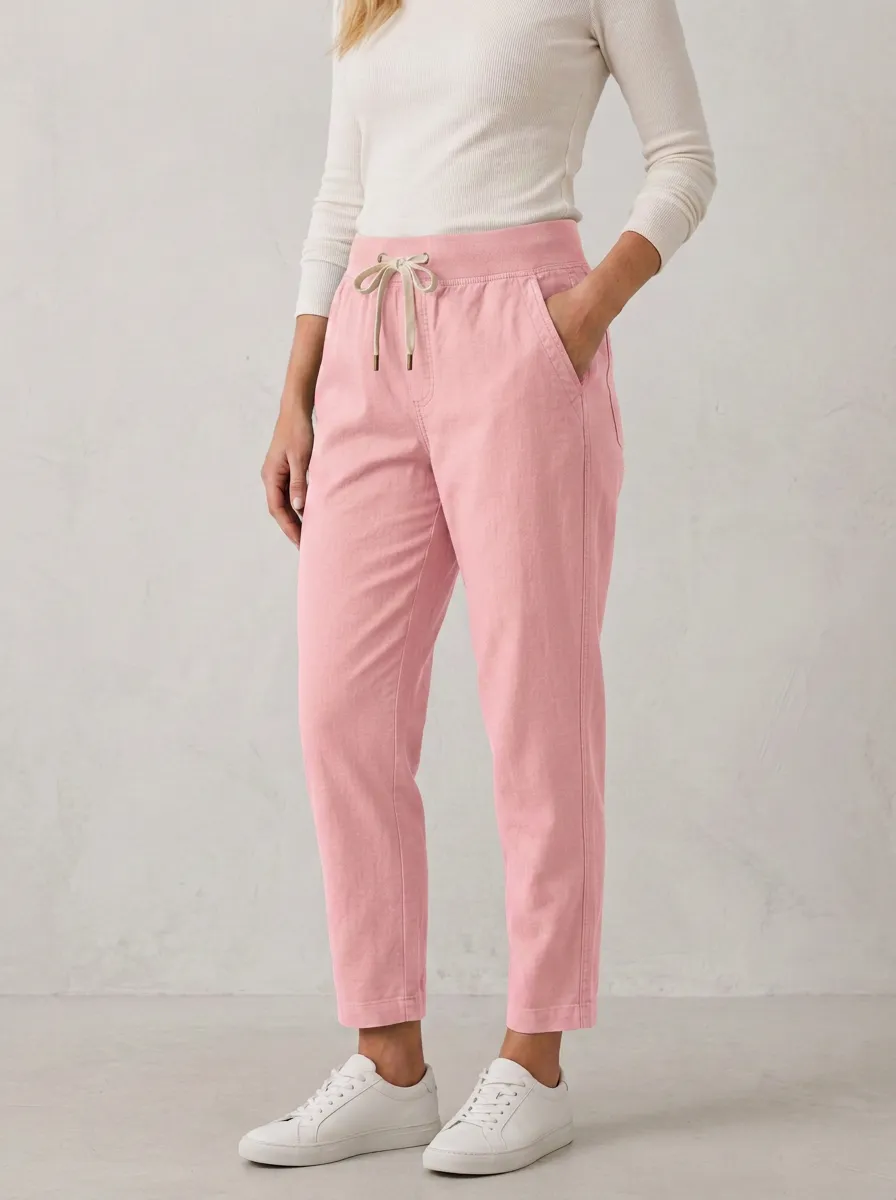 Women's Vintage Inspired Casual Adjustable Drawstring Waist Pants
