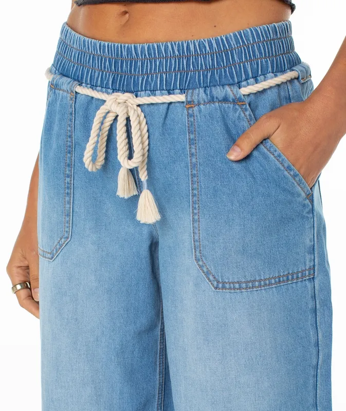 Clean Soft Denim Wide Leg Pants