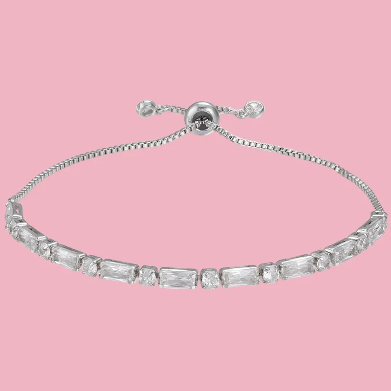 Delicate Baguette-Stone Bracelet