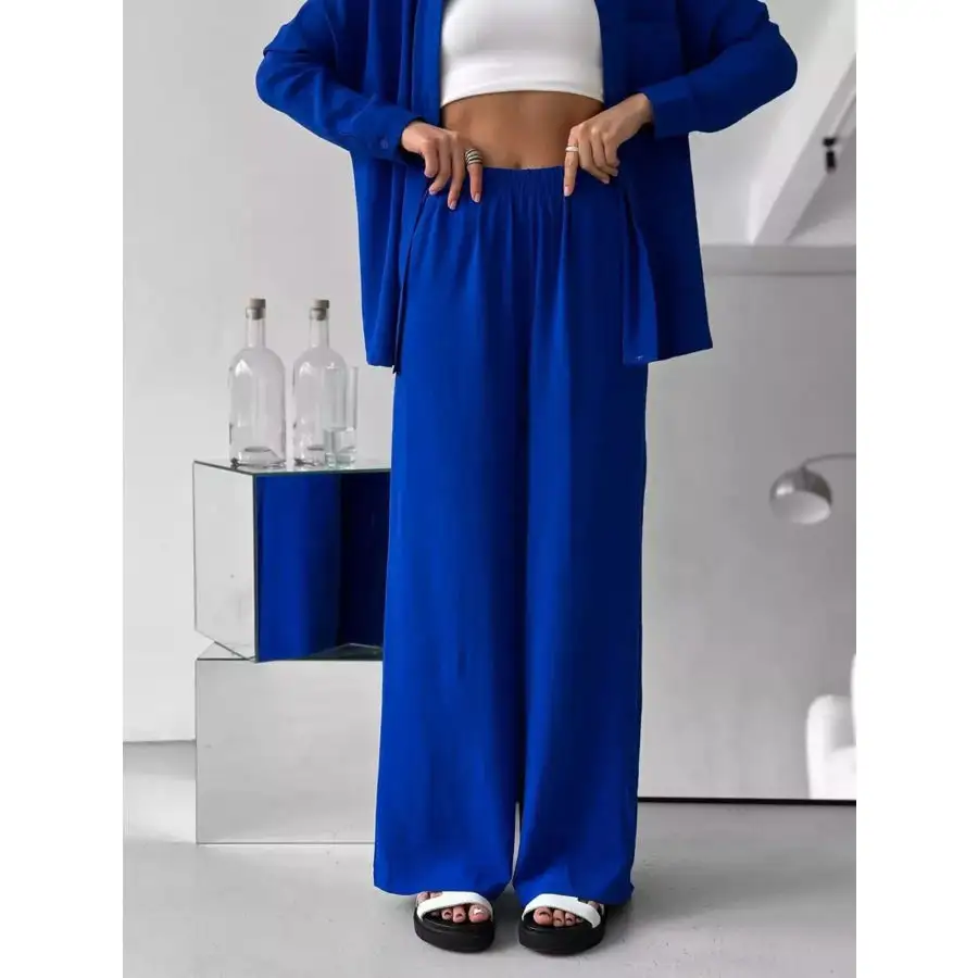 Button Down Shirt and Pants Set