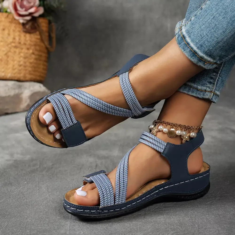 Lightweight Open Toe Wedge Sandals