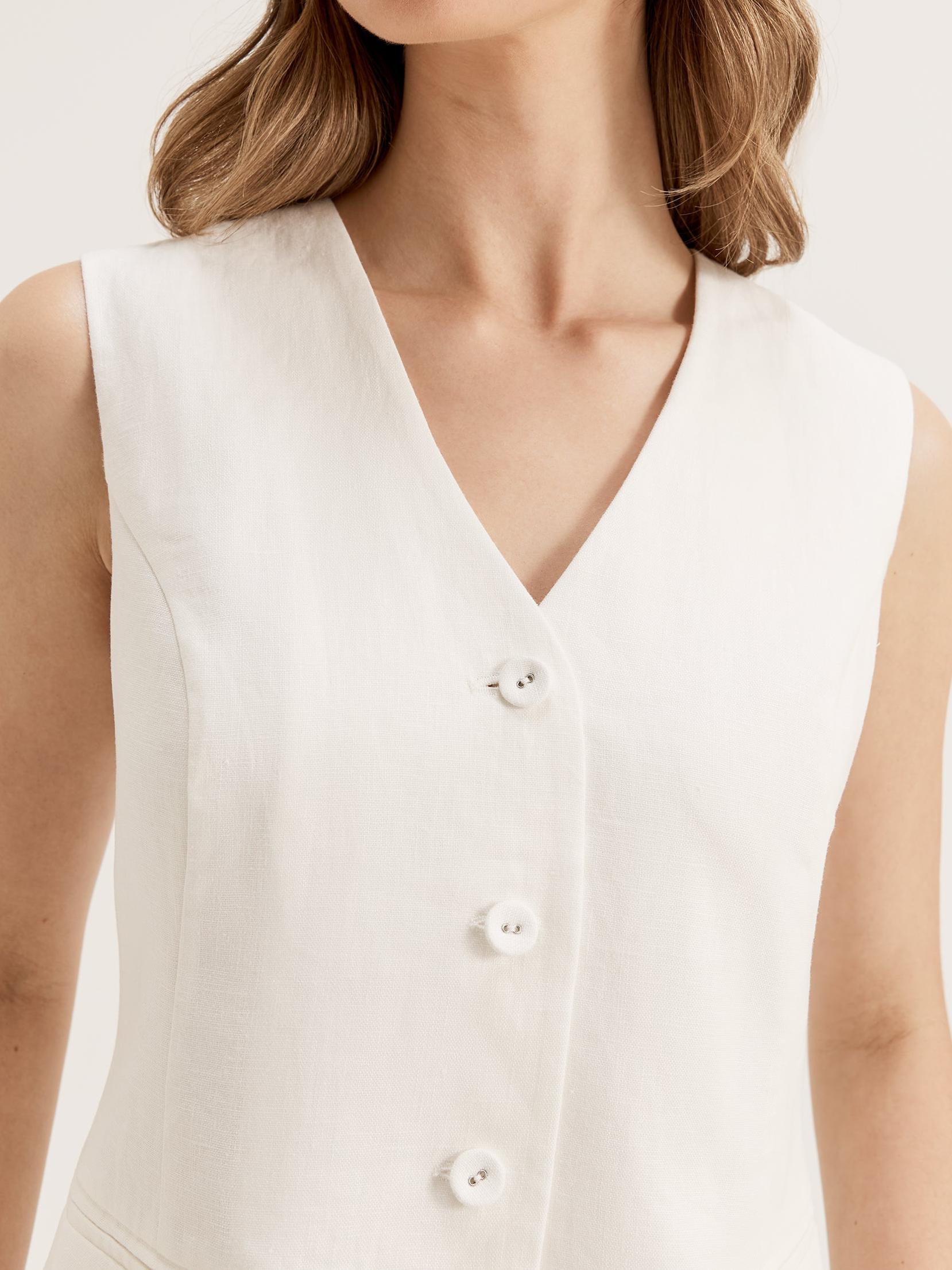 V-neckline Button Front Vest