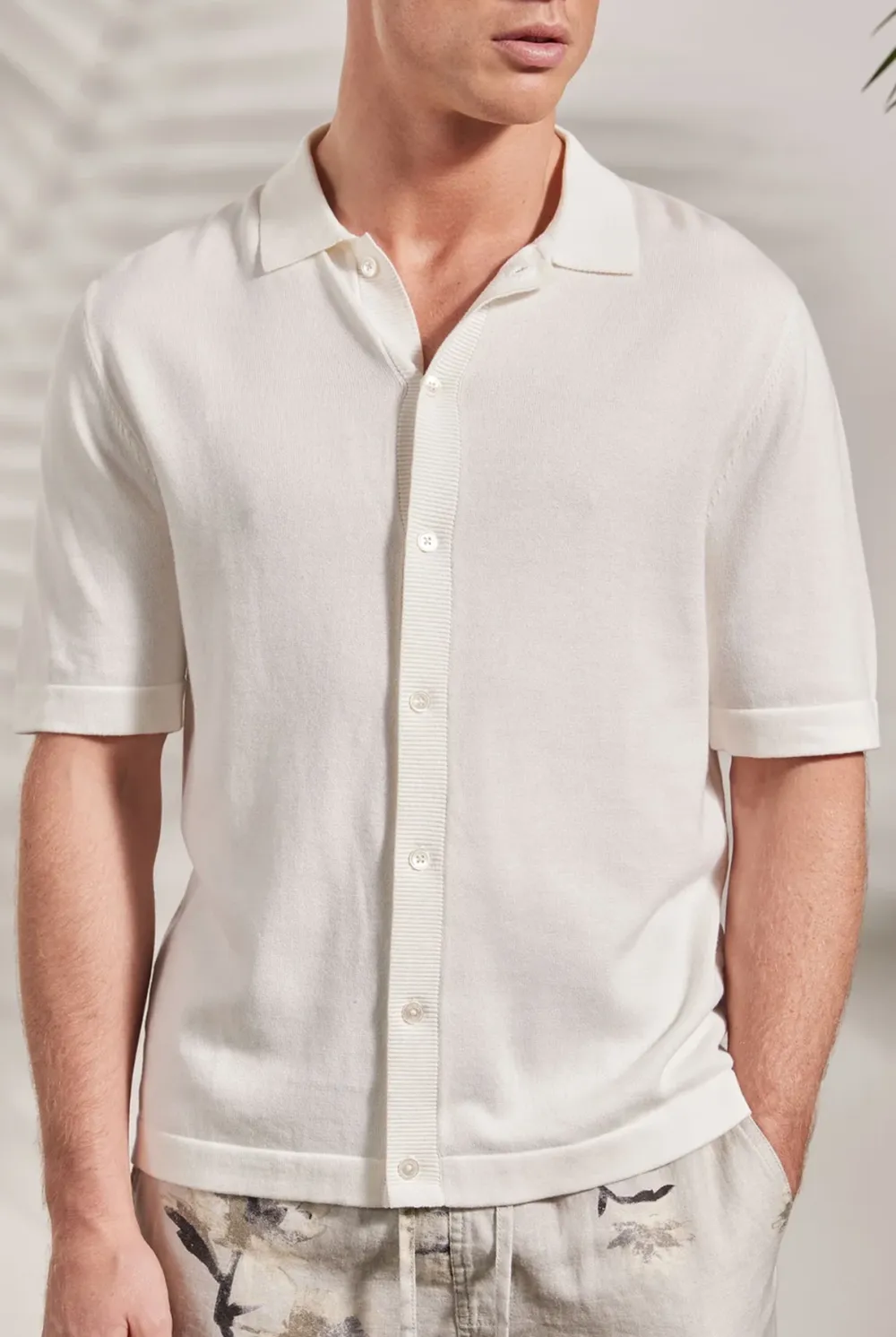 Jackson Knit SS Shirt- Winter white