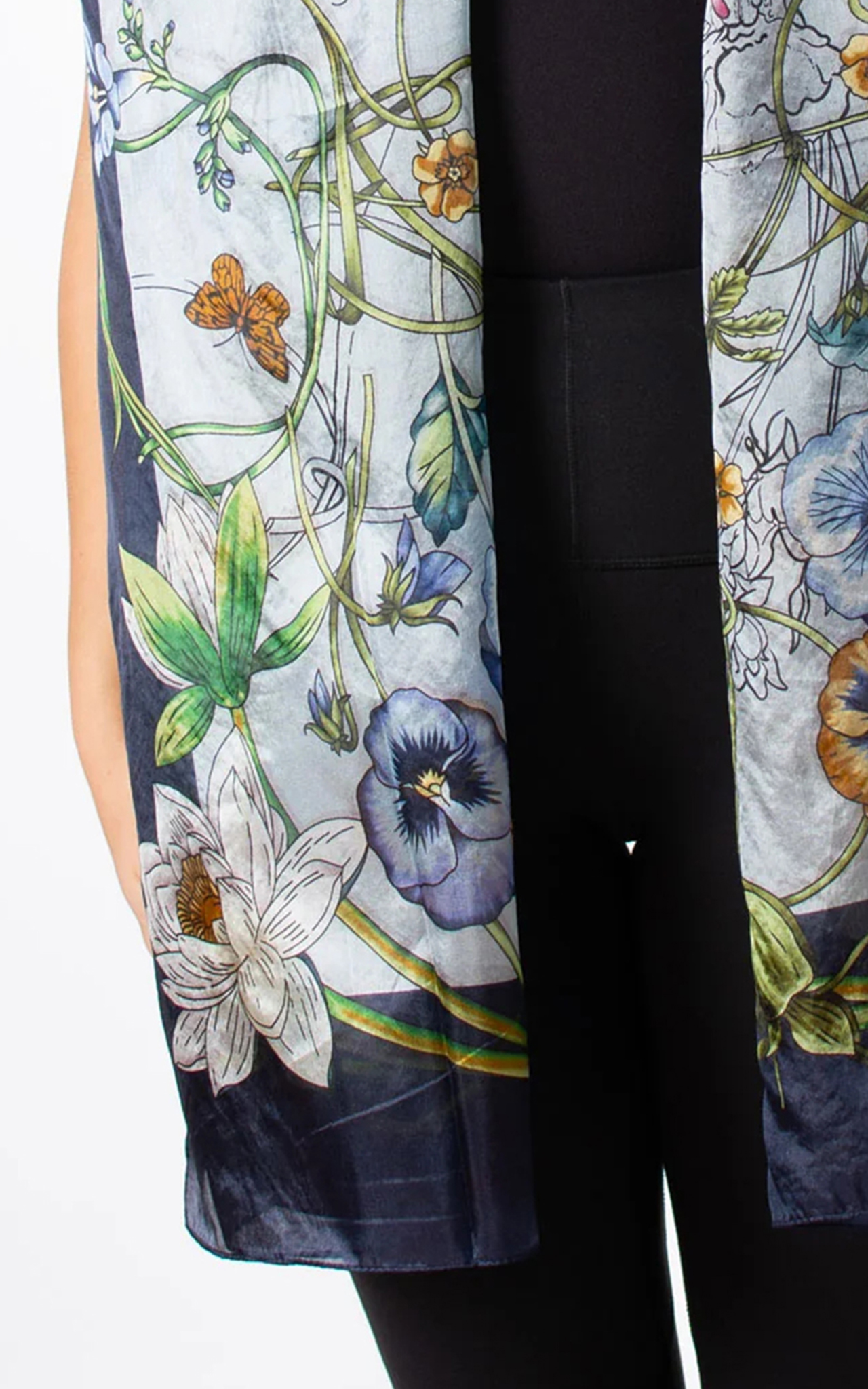 Luxurious And Exquisite Versatile Navy Blue Women's Scarf