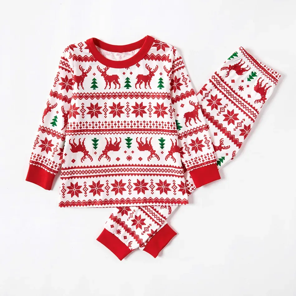 Family Wear Long Sleeve Parent-Child Wear Pajamas (Flame Resistant)