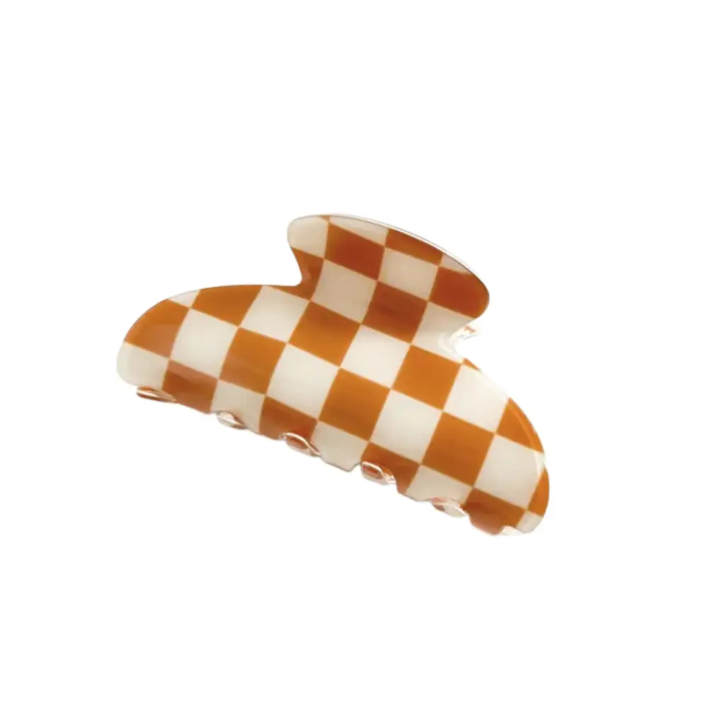 Checkered Pattern Hair Claw Clip