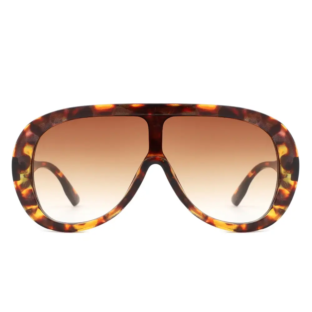 Oversized Bold Aviator Retro Round Sunglasses