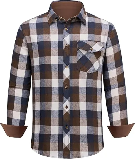 [Plus Size]Men’s Buffalo Plaid Flannel Shirt – Rugged Warmth. Timeless Style. Everyday Comfort.  Classic Design | Soft Cotton Comfort | Built for Any Season