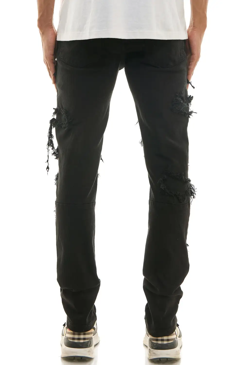 Men's Skinny Patchwork Stretch Pants