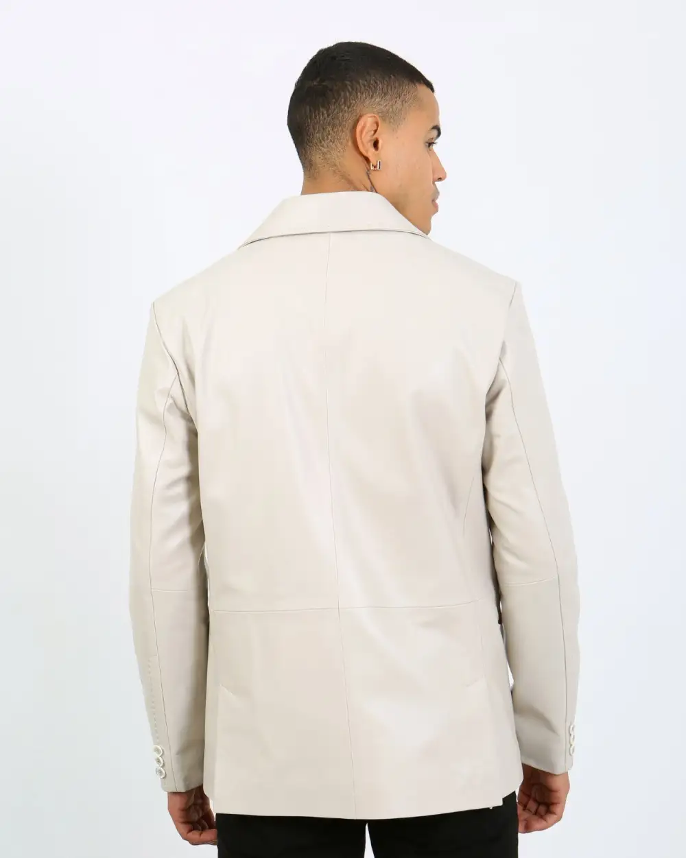 Heritage Classic Notched Lapel Leather Blazer