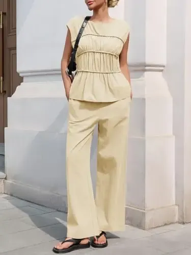 🎉Hot Sale🔥-Women's Cotton-Linen Two-Piece Set