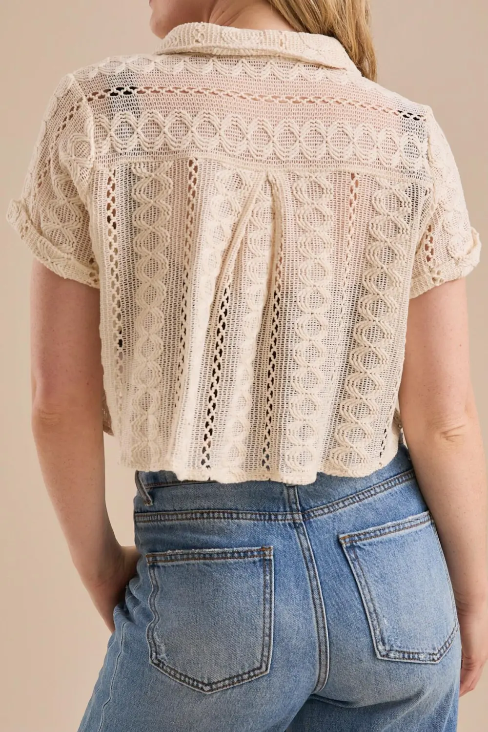 Crochet Button Up Shirt
