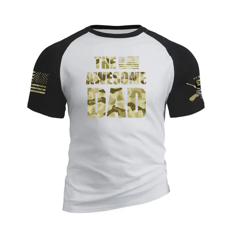 THE AWESOME DAD RAGLAN GRAPHIC TEE