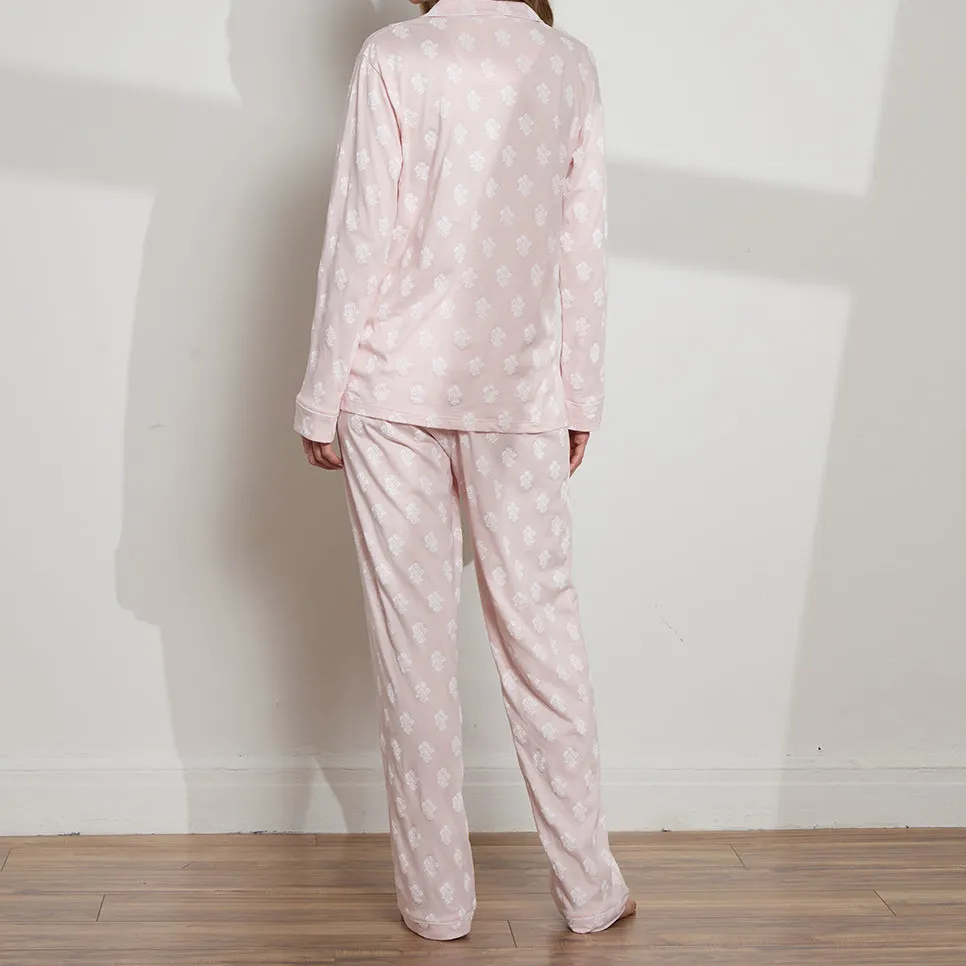Printed Organic Pima Cotton Long PJ Set