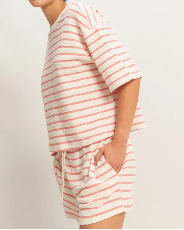 Striped Terry Knit Top