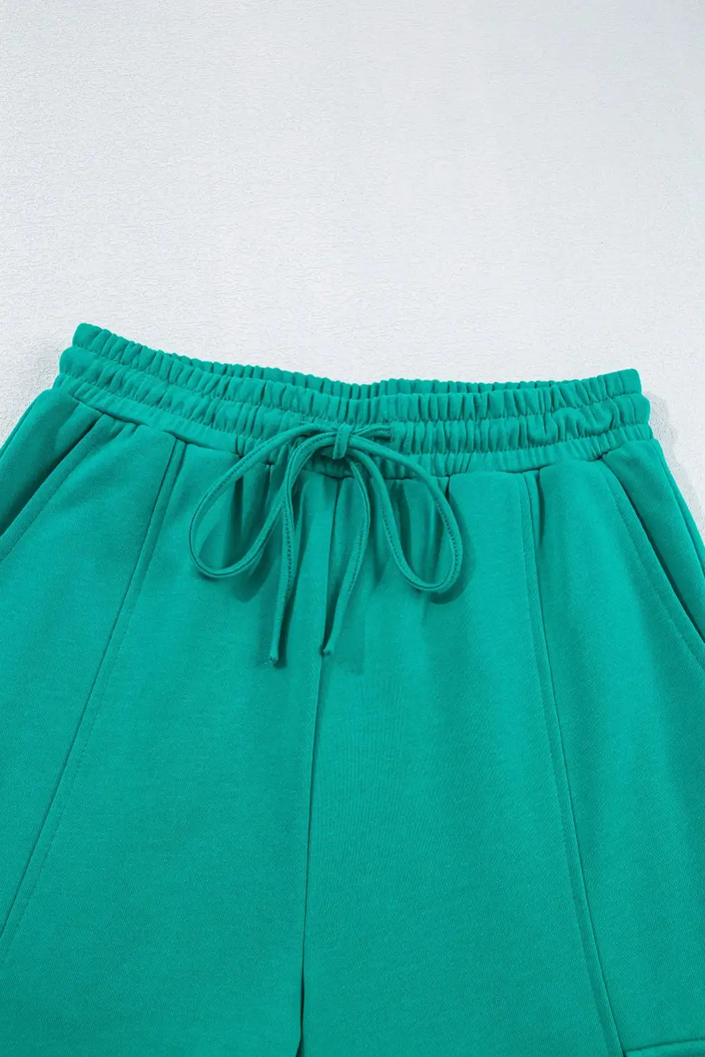 Pocketed Round Neck Long Sleeve Top And Drawstring Pants Set