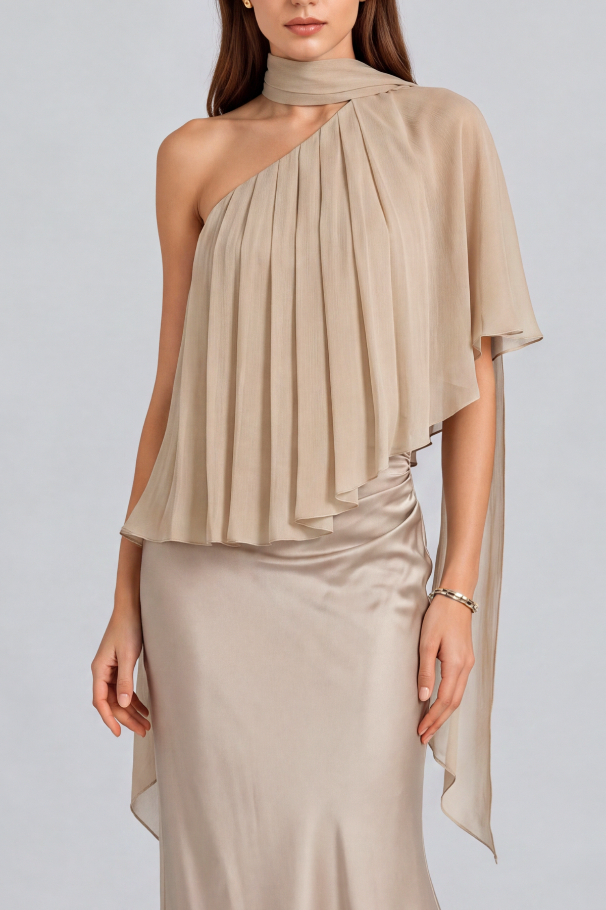 Halter Neck Asymmetrical Matching Skirt Set