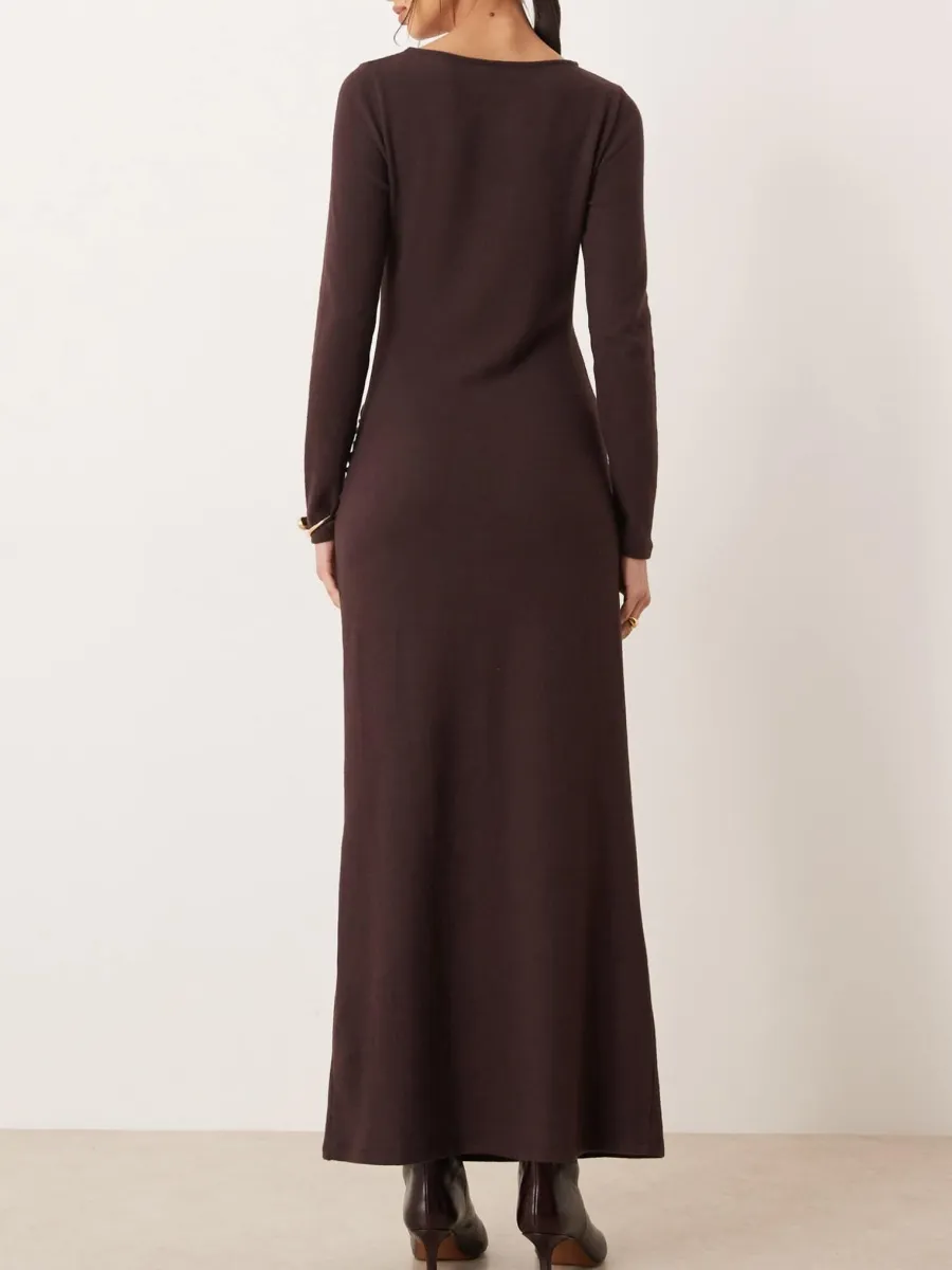 Ruched Fitted Maxi Dress
