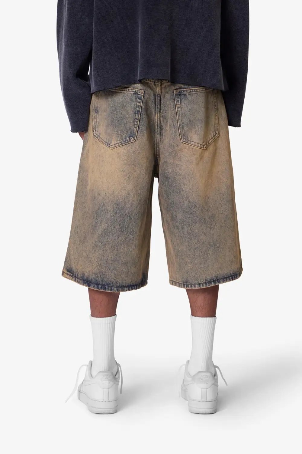 Baggy Dust Stone Denim Shorts