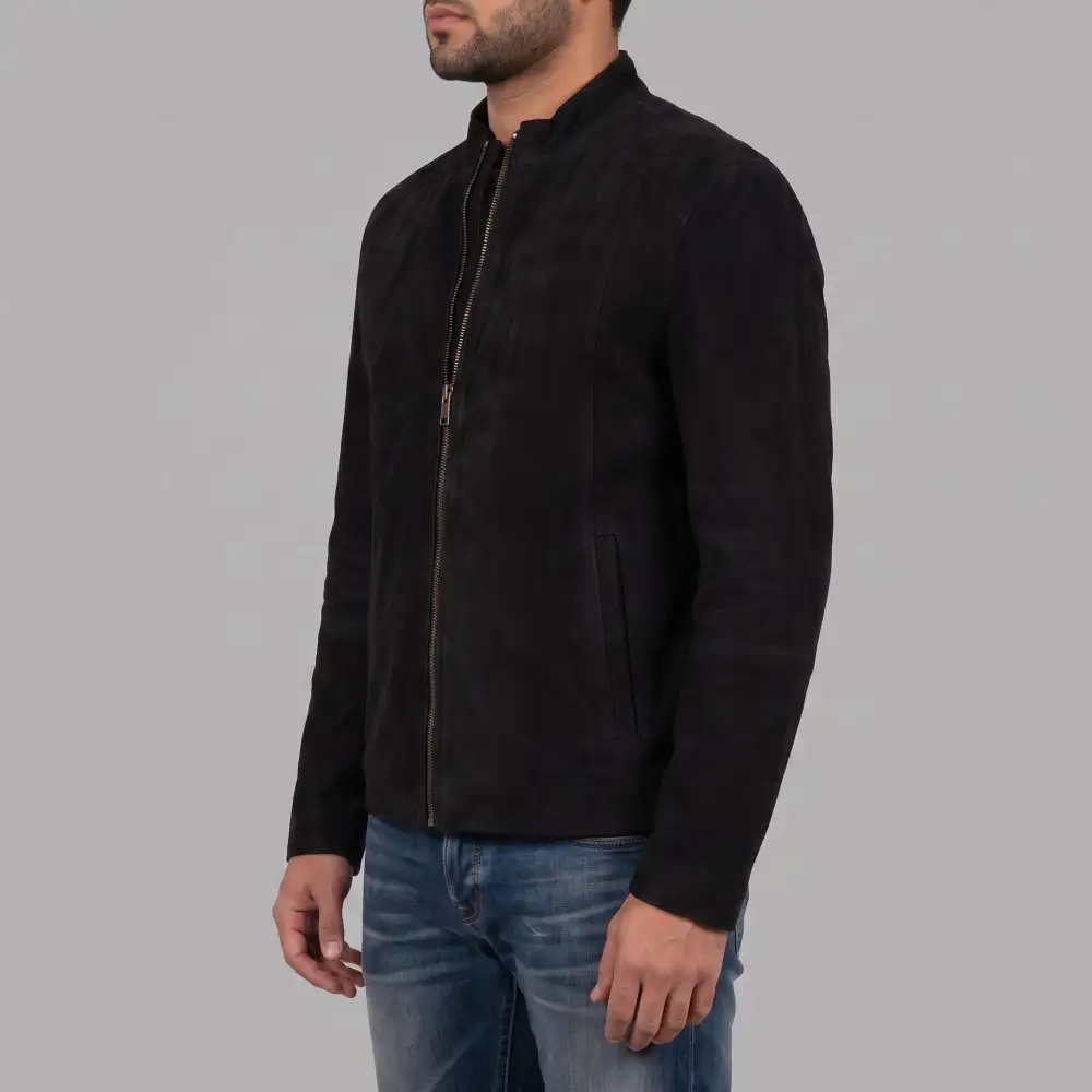 Suede Bomber Western Multi Pocket Jacket