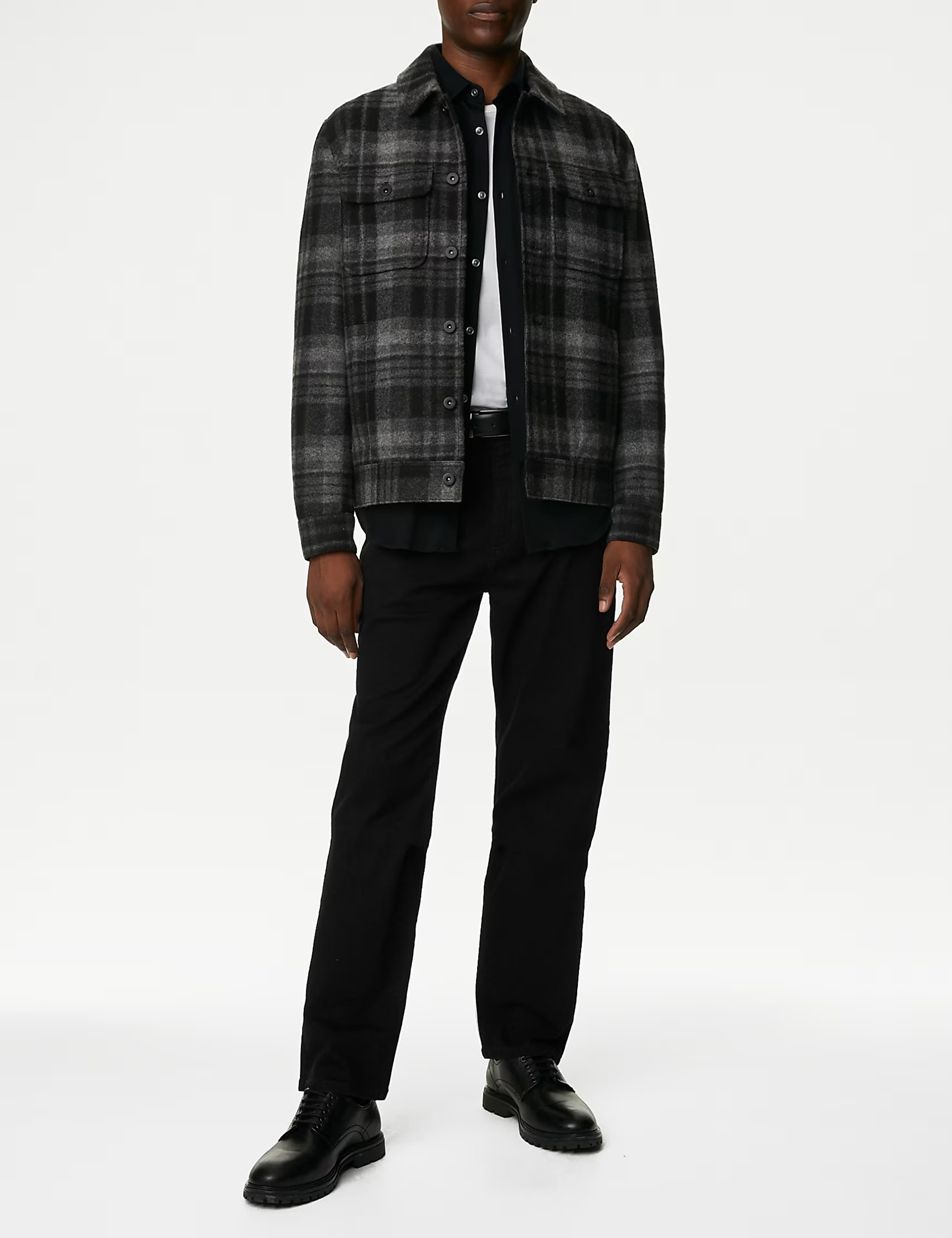 Men's Black Loose Fit Stretch Casual Jeans