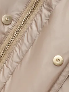 Rose Gold Unisex Hooded Long Goose Down Coat