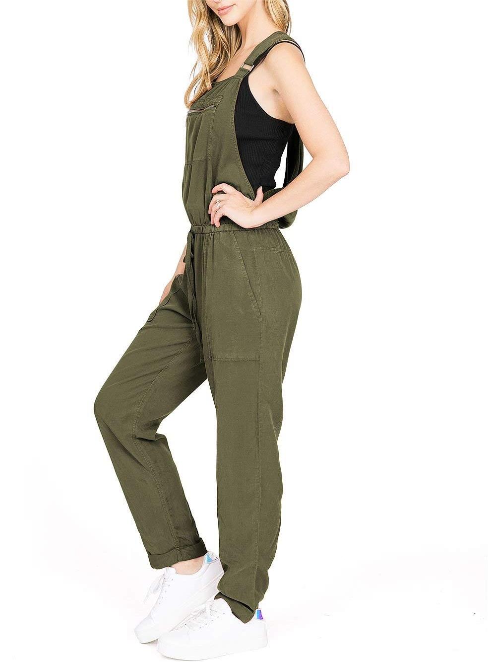 Rust - Colored Drawstring Lounge Overalls