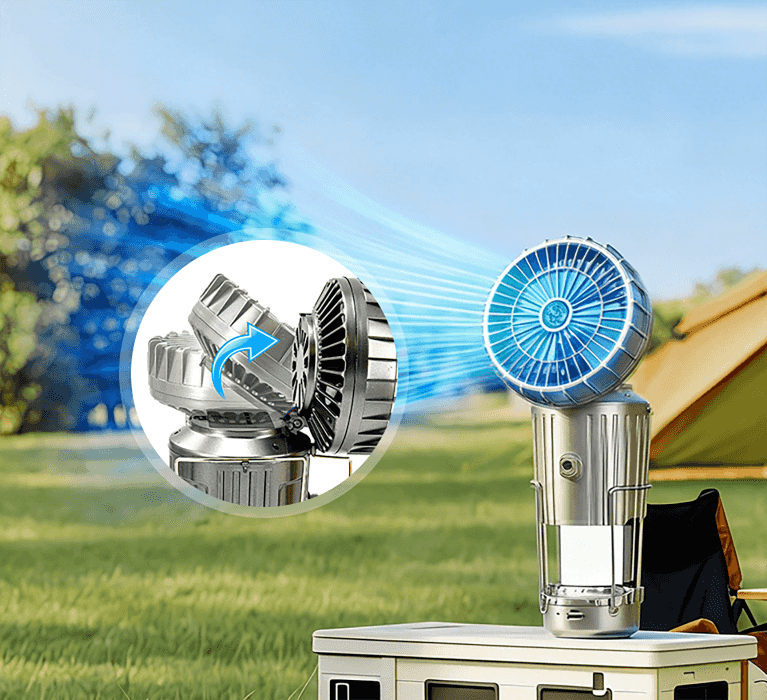 Adjustable built-in fan