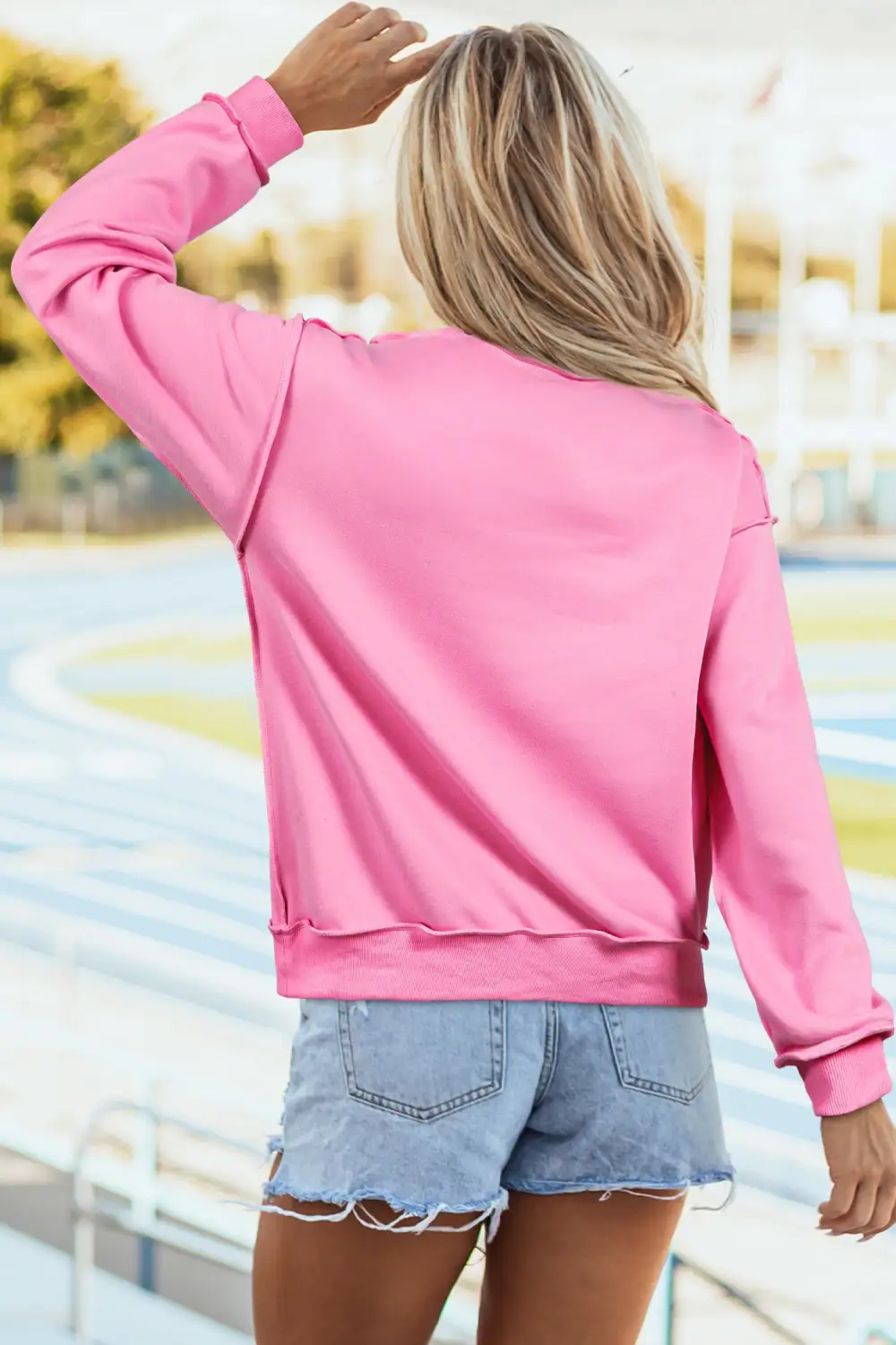 Weekend Relaxed Drop Shoulder Mock Neck Sweatshirt